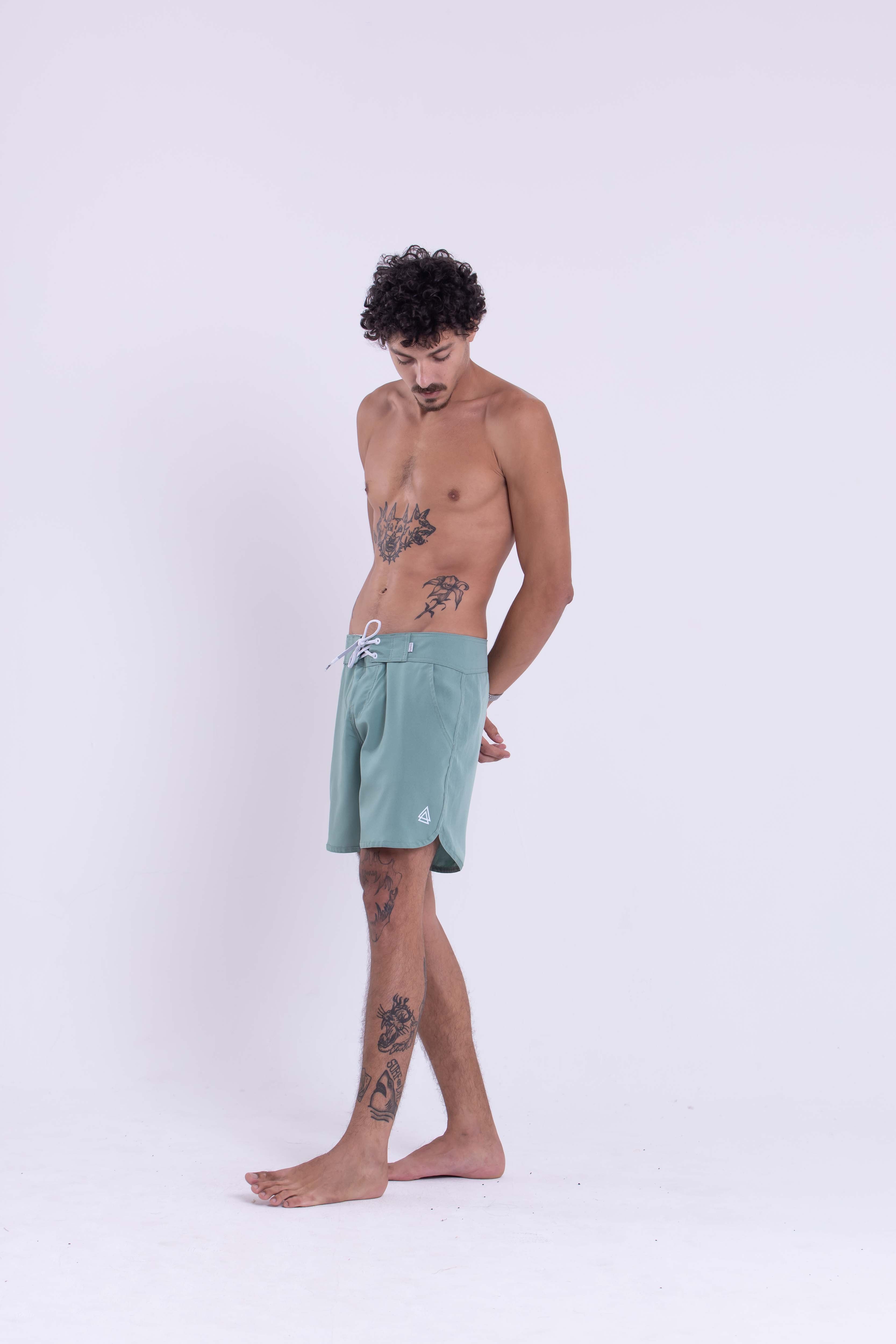 BOARDSHORT SURF RETRÔ AVOCADO