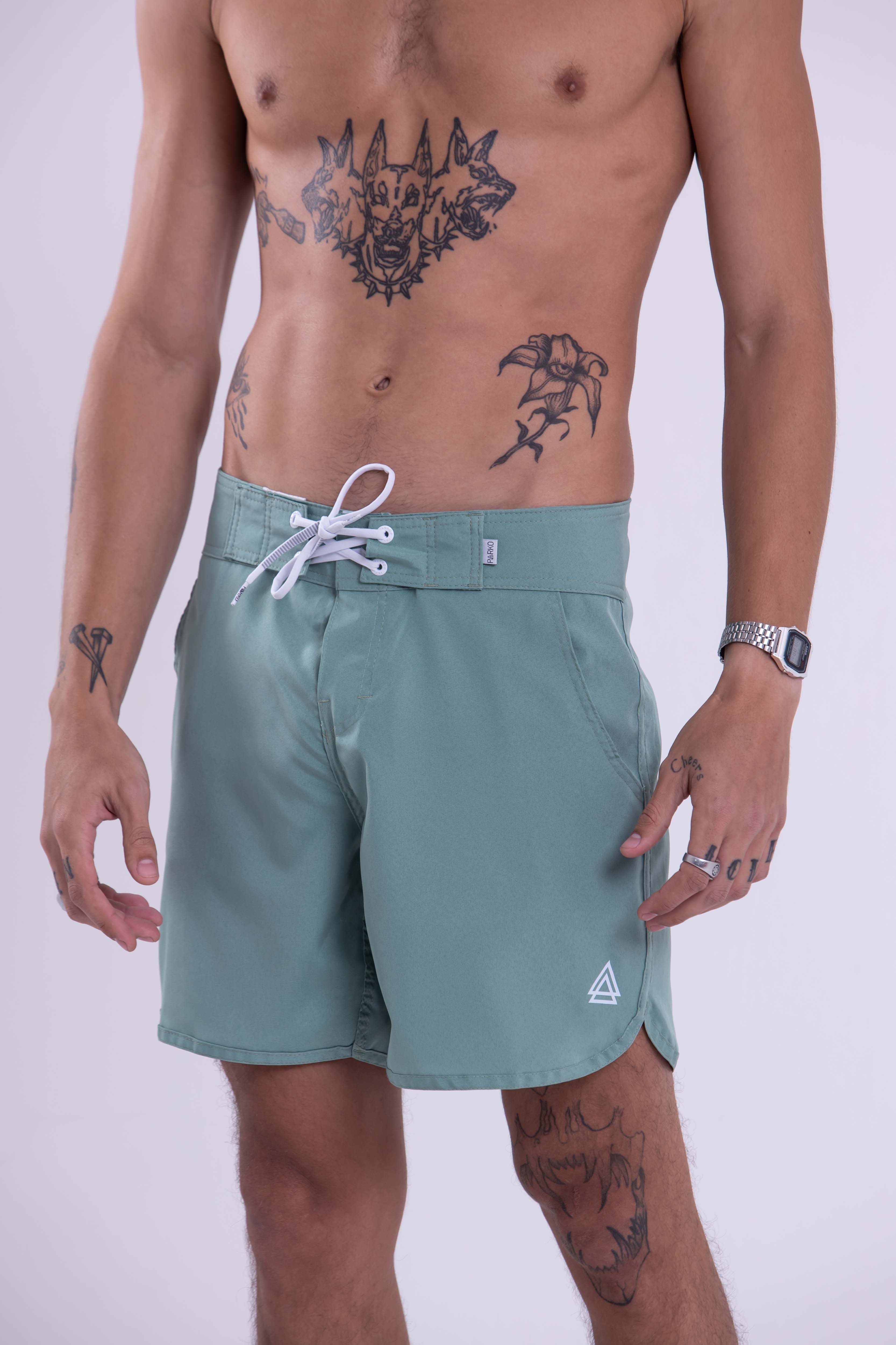 BOARDSHORT SURF RETRÔ AVOCADO