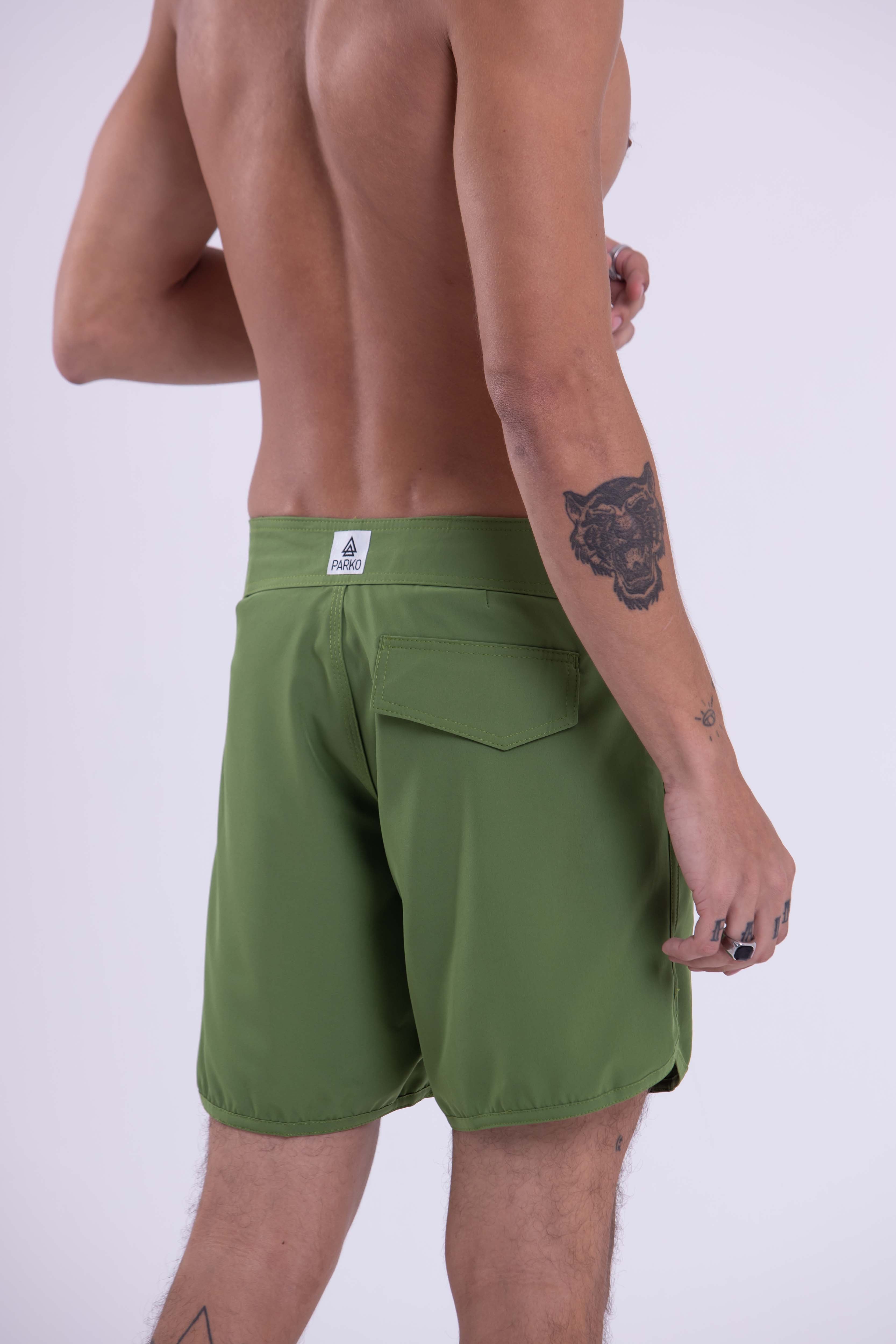 BOARDSHORT SURF RETRÔ OLIVA