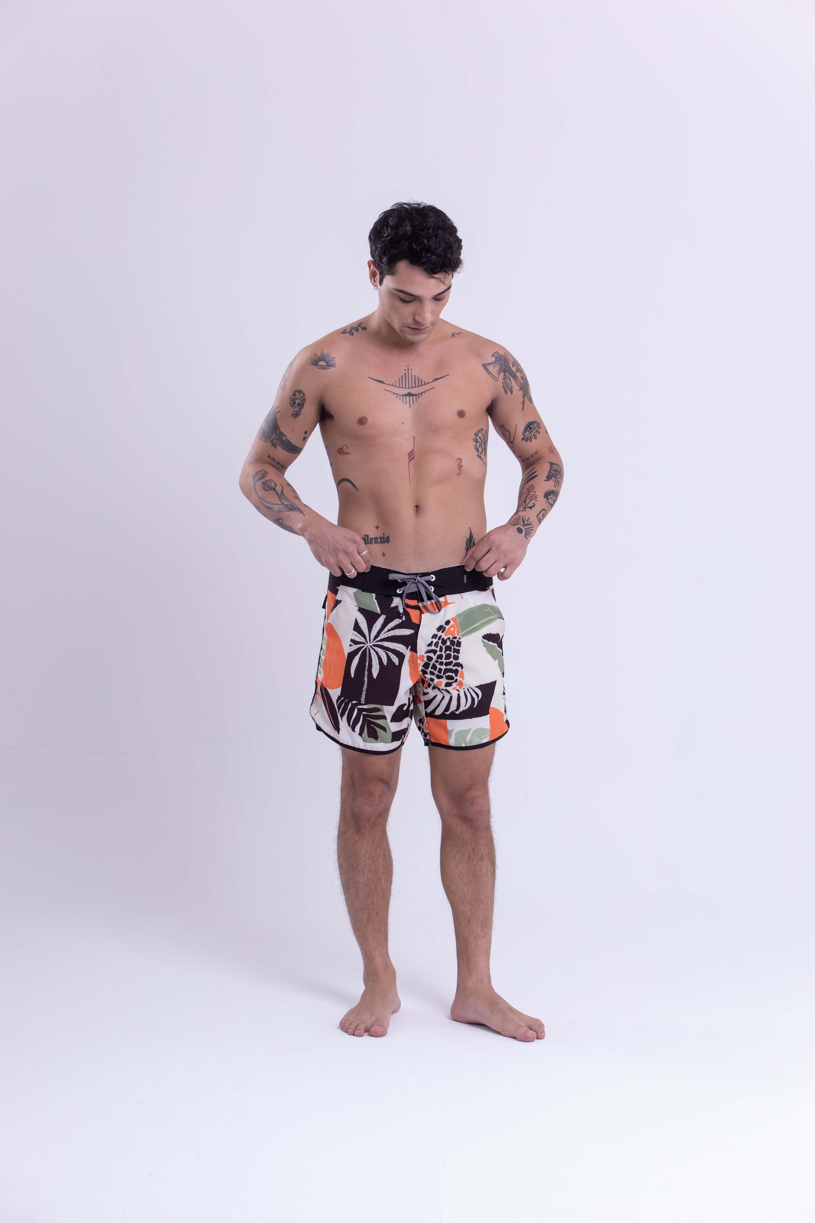 BOARDSHORT SURF RETRÔ TUCANO