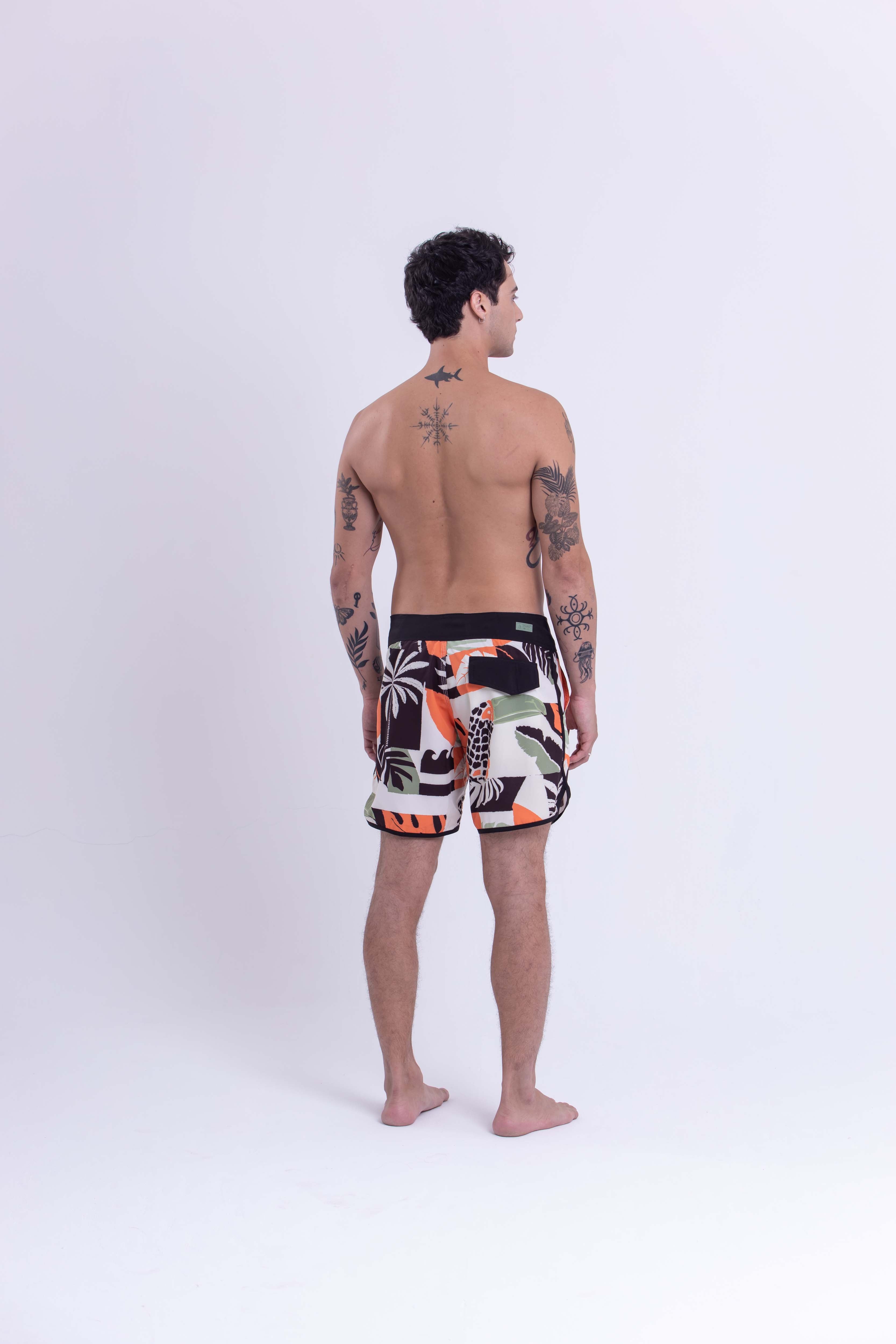 BOARDSHORT SURF RETRÔ TUCANO