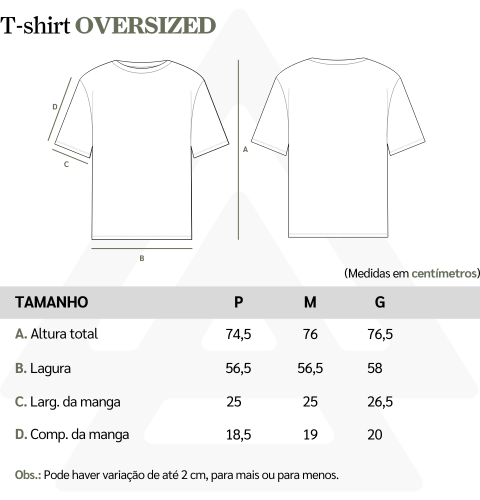 Tabela de Medidas