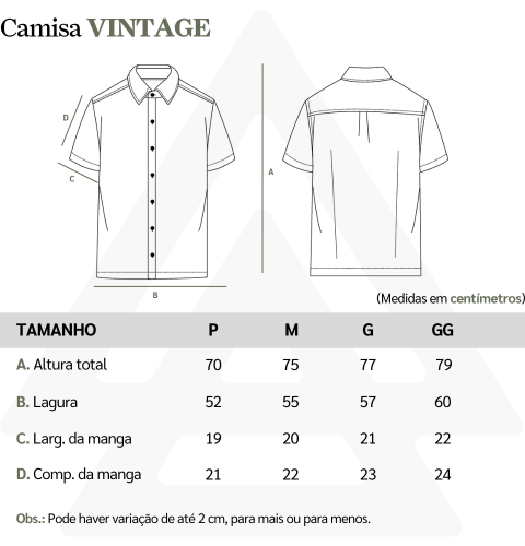 Tabela de Medidas