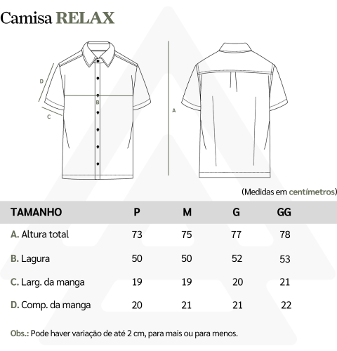 Tabela de Medidas