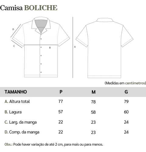 Tabela de Medidas