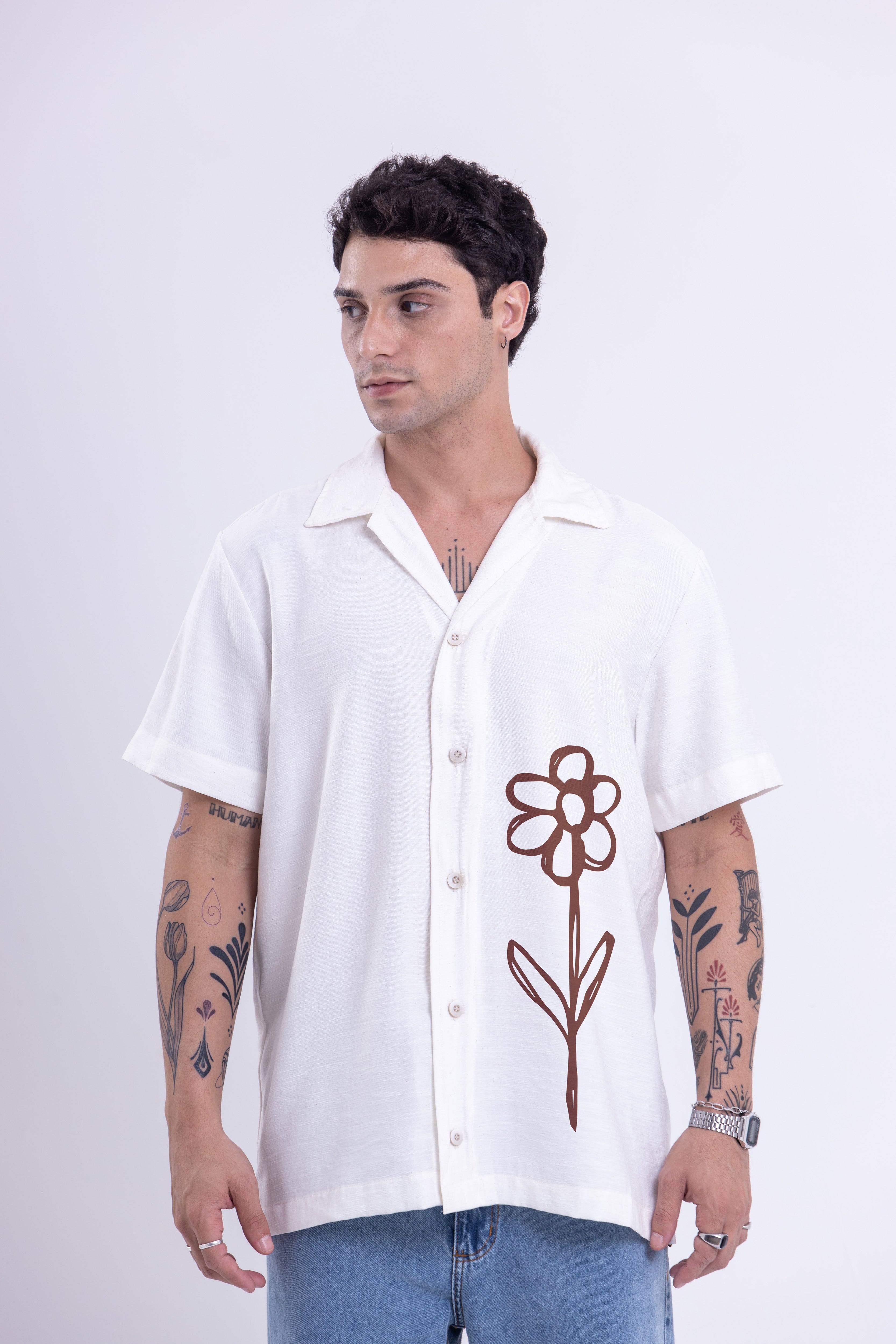 CAMISA BOLICHE FLOR